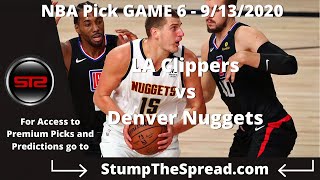 Nba free pick 9/13/2020 on la clippers vs denver nuggets link to
premium picks - https://www.stumpthespread.com/ stump the spread #nba
#freepicks #nbapicks...