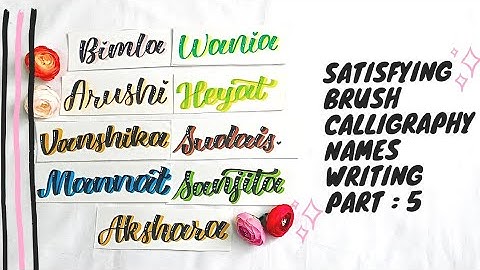 Satisfying Brush Calligraphy Name request writing | Part 5 | Brush Calligraphy with Shadows ideas.