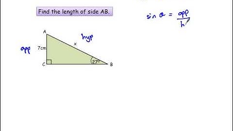 Higher GCSE Maths Trigonometry (SOHCAHTOA) - sides
