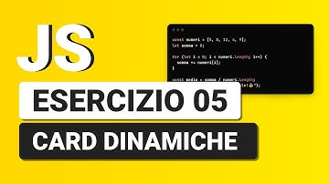Generare Card dinamicamente - Esercizio Javascript 05 con Soluzione