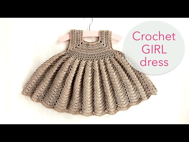 Crochet girl dress Emma | size: app. 1.5 to 2 years | easy beginner crochet  | how to crochet - YouTube