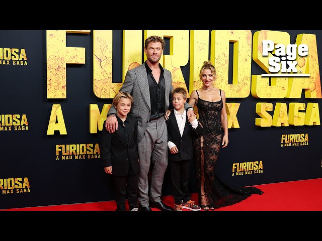 Chris Hemsworth and wife Elsa Pataky make rare red carpet appearance with 10-year-old twin sons