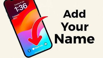 How To Add Your Name On Your iPhone Lock Screen | Apple info
