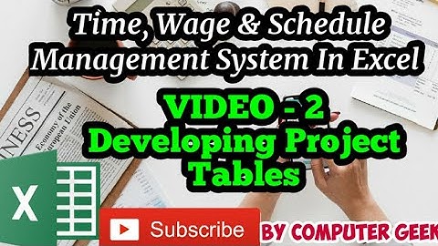 Time, Wage and Schedule Management System - Video - 2   Developing Tables or Sheets By Computer Geek