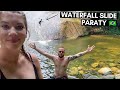 FINDING A HUGE NATURAL WATERSLIDE IN PARATY, BRAZIL 🇧🇷 WATERFALL CACHOEIRA DO TOBOGA | RIO