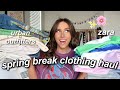 HUGE SPRING BREAK TRY ON CLOTHING HAUL 2022 | urban outfitters, zara, pacsun, + more! *trendy*