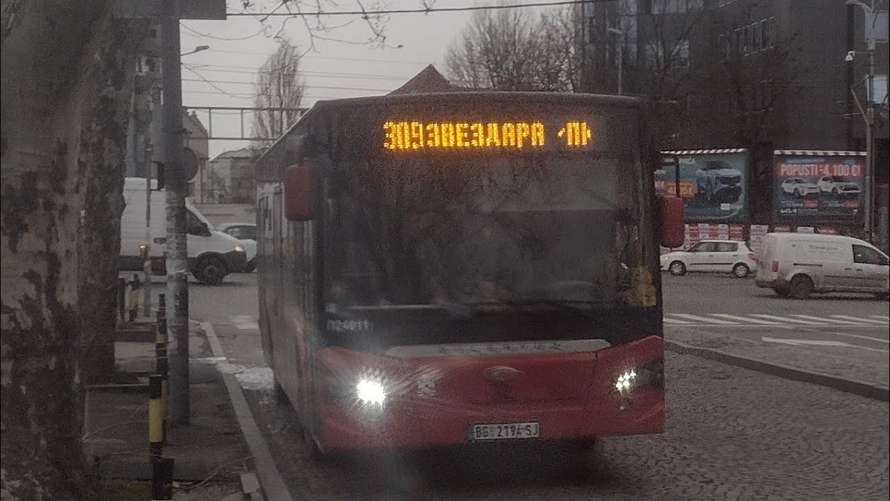 Linija 309 Zvezdara/pijaca-Kaluđerica (cela trasa)