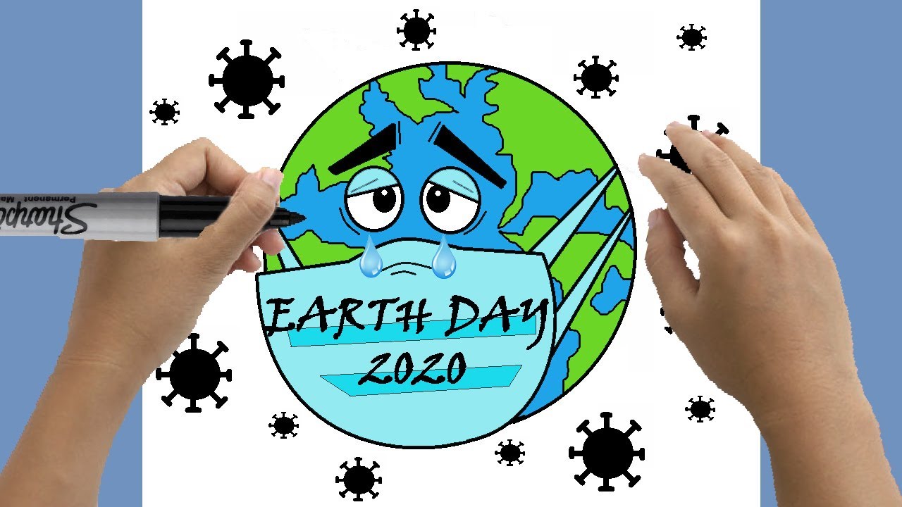 HOW TO DRAW EARTH DAY 2020 | 22nd APRIL EARTH DAY DRAWING | SAVE ...