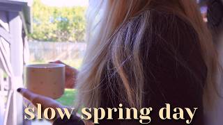 a slow spring day at home | cooking, baking & diy decor | introvert silent vlog screenshot 1