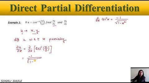 Lecture 1: Partial Differentiation: Basics of partial differentiation