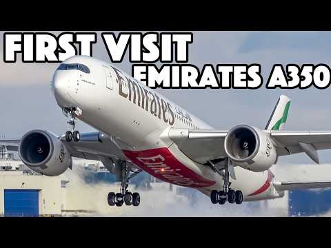 FIRST VISIT: Emirates Airbus A350-900 departing Montreal (YUL/CYUL)