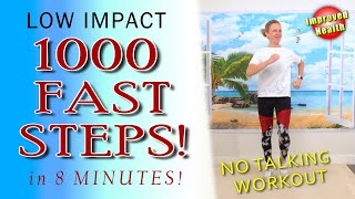 1000 Steps in 8 Minutes | Fast Walking Workout with Improved Health 💗