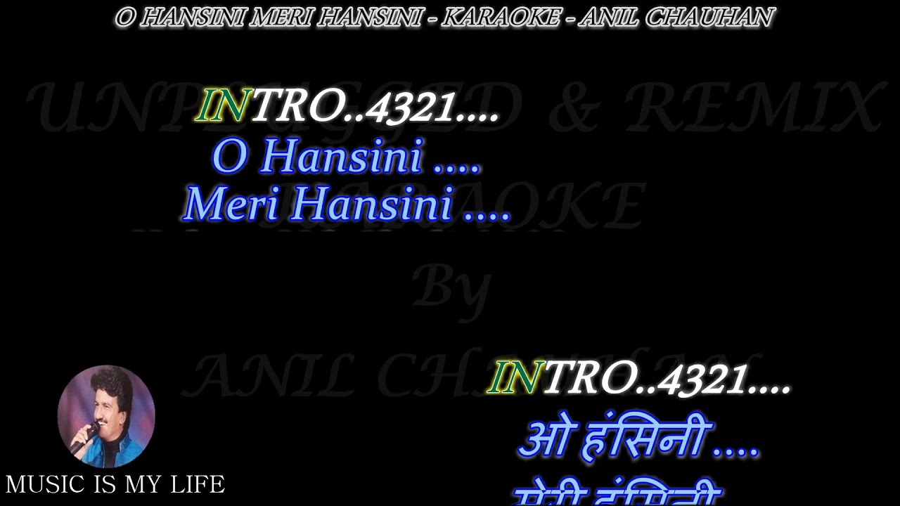 O Hansini Karaoke Unplugged With Scrolling Lyrics Eng   