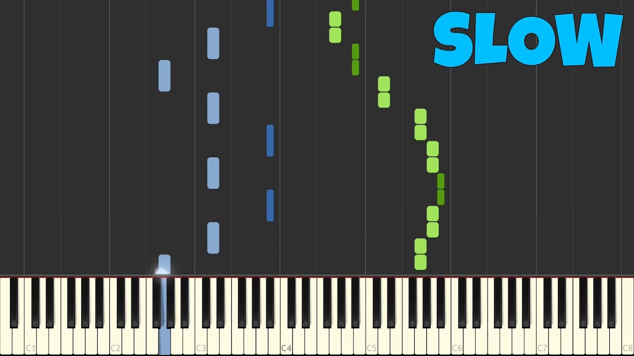 Chopin Spring Waltz Slow Piano Tutorial 50 Speed Synthesia Sheet Music Youtube