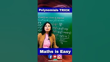 Polynomials Class 10 | Class 10 Maths Polynomials Important Question #shorts #youtubeshorts #cbse