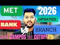 MANIPAL Counseling 2026 Updated Rank Vs Branch | All Campus Safe score #Manipal2026 #safe_score