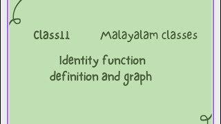 |CLASS 11|  |IDENTITY FUNCTIONS| |#@Mathswithshimna|