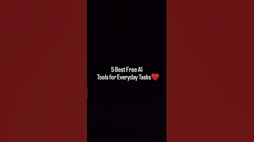 5 Best Free AI Tools for Everyday Tasks #everyday #task #aitools #aivoices