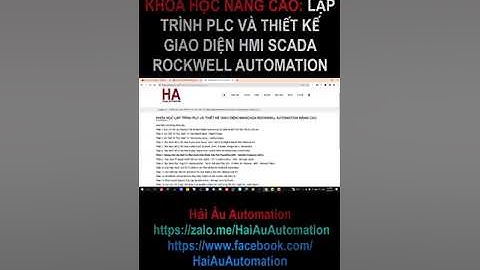 CHIA SẺ NỘI DUNG KHÓA HỌC LẬP TRÌNH PLC ROCKWELL AUTOMATION VÀ THIẾT KẾ SCADA NÂNG CAO #shorts #1