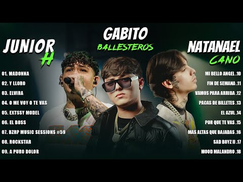 Natanael Cano, Junior H, Gabito Ballesteros Grandes Exitos Mix 2024 | Mejores Canciones 2024