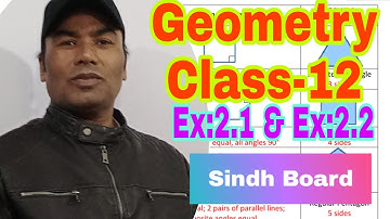 Geometry Class 12 Ex: 2.1 & Ex: 2.2 Sindh Board in Urdu by J.R.D. Sir.