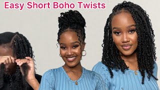 HOW TO: BOHO TWIST STYLE | Two Methods  RUBBER BAND METHOD & BRAIDING | EASY PROTECTIVE HAIRSTYLE