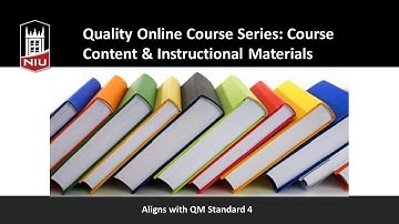Quality Online Course Design Series: Course Content & Instructional Materials
