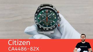 Grüner Chronograph mit Eco-Drive / Citizen CA4486-82X
