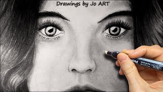 Drawing A Realistic Face With Pencil - Drawings By Jo Art