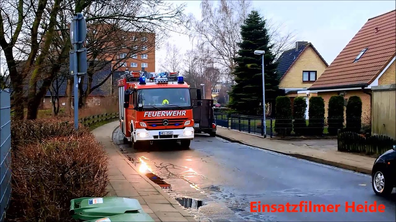 🔴Spezial-Dachstuhlbrand Heide Anrückende Einsatzkräfte