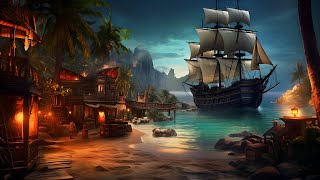 Pirate Village Ambience | Pirate Music with Ocean Waves, Creaky Ship, Seagulls & Pirate Sounds screenshot 3