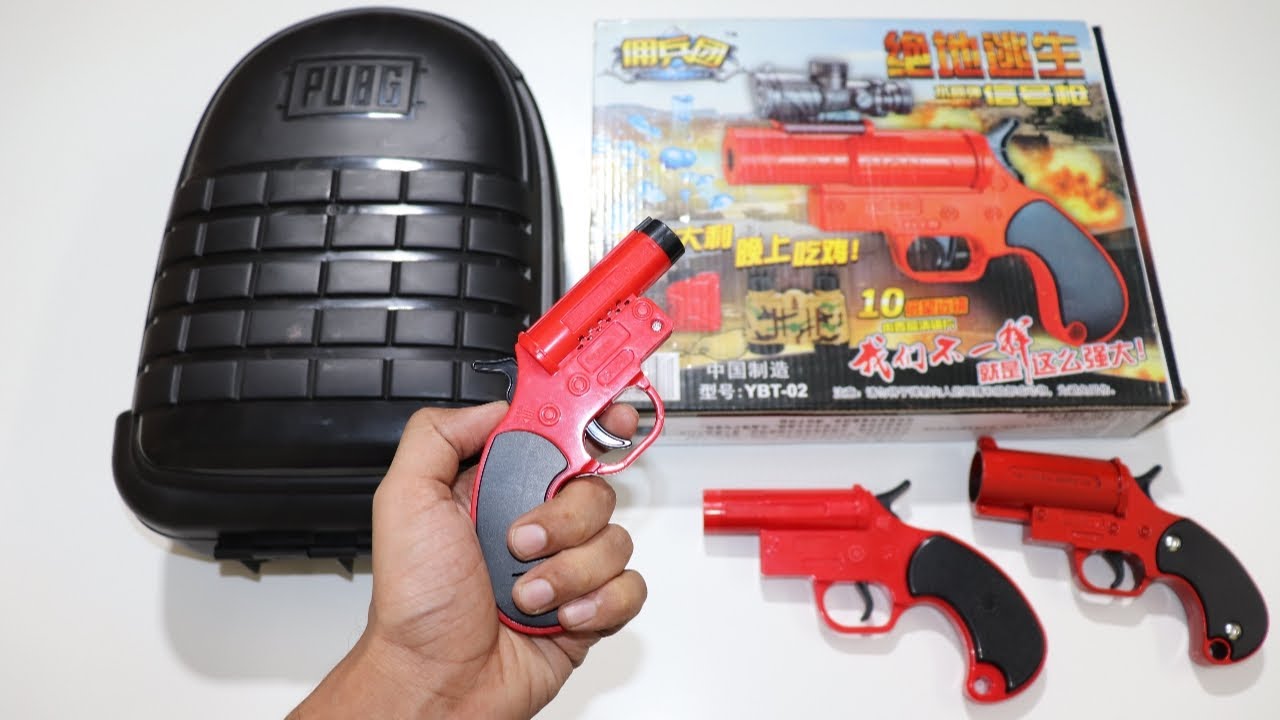 Pubg Mobile 4 Flare Toy Guns Unboxing Pubg Toys YouTube