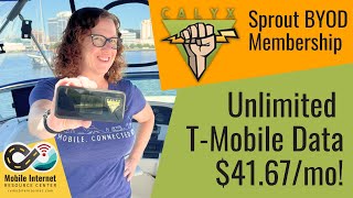 Calyx Insute Sprout Plan - Byod Sim, Unlimited T-Mobile Data For 41.67Month