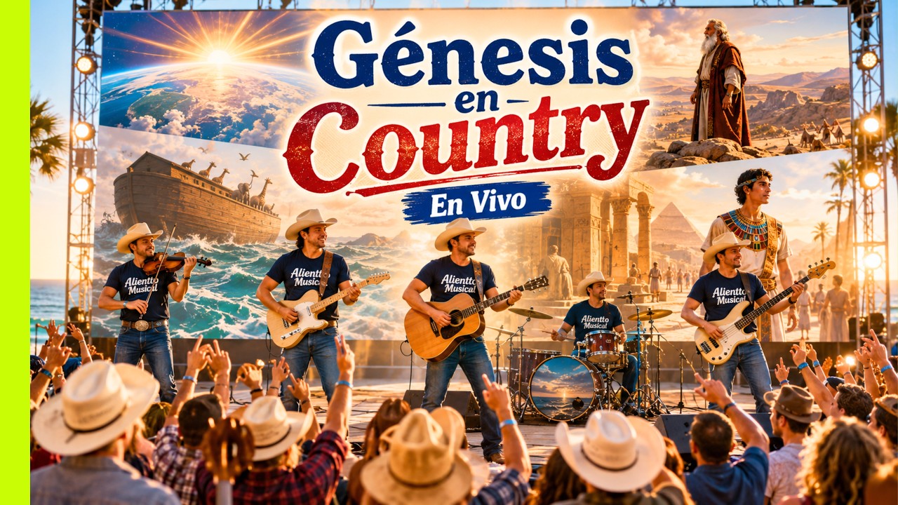 Cover 🤠 La Biblia Nunca Sonó Así: Génesis en Country Cristiano en Vivo 🔥