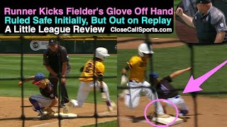 Runner Knocks Fielder's Glove Off on Tag at Little League World Series (Midwest) - Out or Safe?