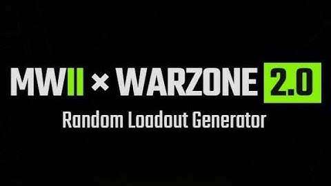 Mw2 Random Loadout Generator