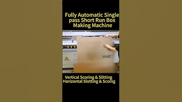 Full Automatic Single pass Short Run Box Making Machine #corrugatedbox #corrugated #paper