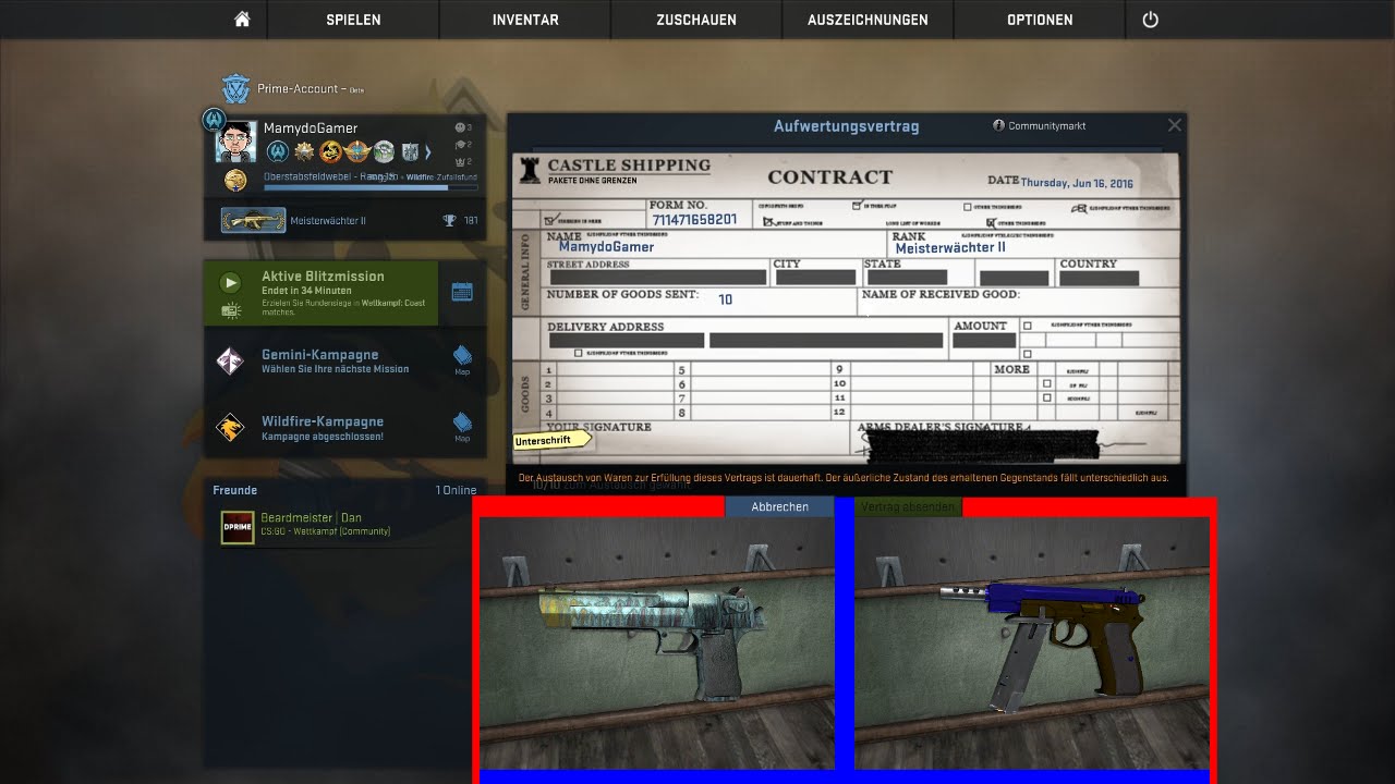 CSGO Trade Up Contract | Hand Cannon/Chalice - YouTube