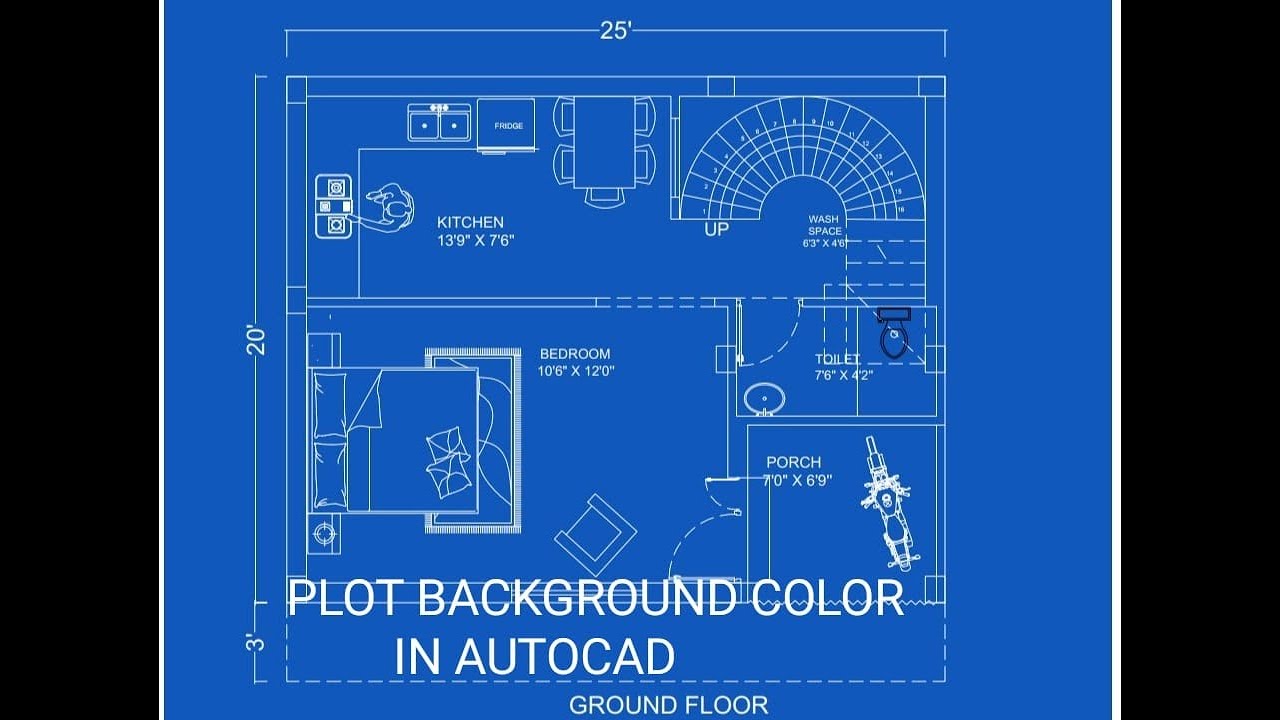 Plot with a background color in autocad - YouTube