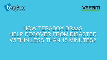 How Terabox DRaaS help recovery from disaster within less than 15 minutes