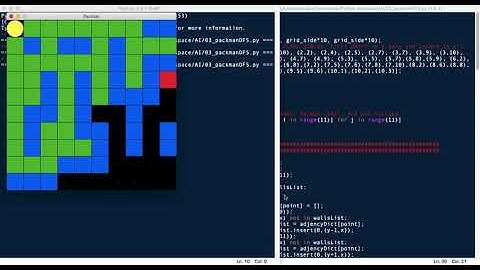 Depth First Search - Artificial Intelligence - Pacman Simple Minimalist