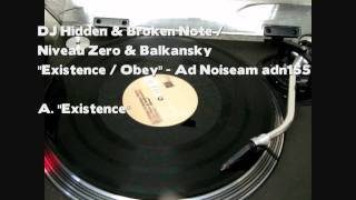 DJ Hidden & Broken Note / Niveau Zero & Balkansky Existence / Obey preview - Ad Noiseam adn155