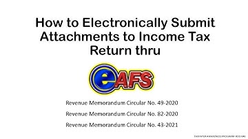 How to Electronically Submit Attachments to ITR thru EAFS