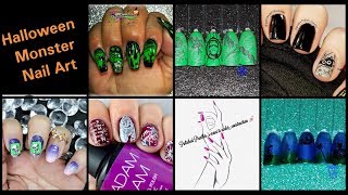 Halloween Monsters Nail Art Collab