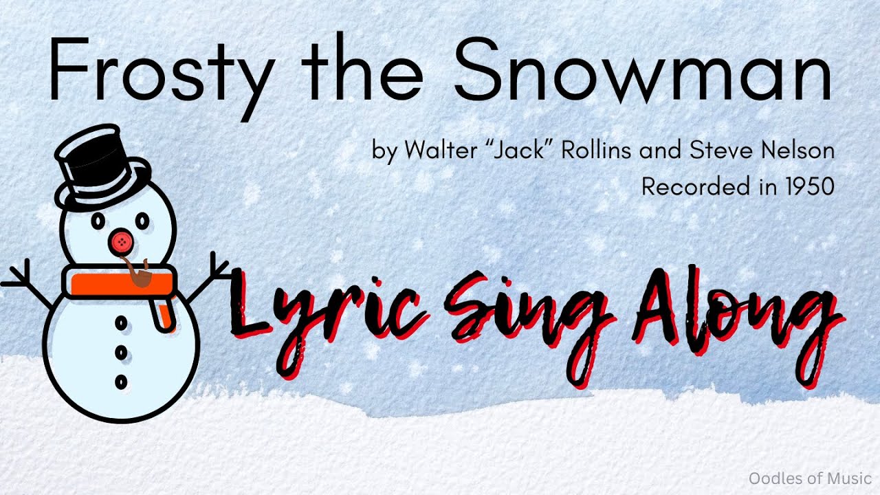 Frosty the Snowman Sing Along With Lyrics & Without - YouTube