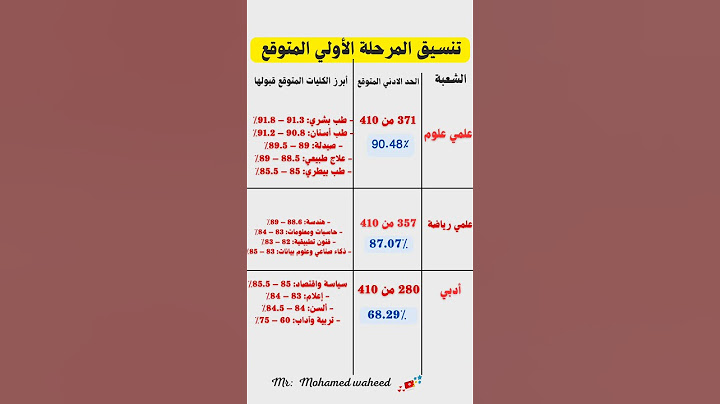 تنسيق المرحلة الاولي المتوقع للكليات 2026#تنسيق_الكليات_2025 #تنسيق_الثانوية_العامة #تالتة_ثانوي