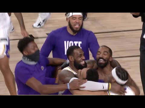 Lakers Celebrate Their 2020 Nba Championship Final Moments Of Game 6