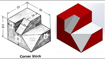 Corner Block in SolidWorks | SolidWorks Tutorial | Part Design | Part No.#30
