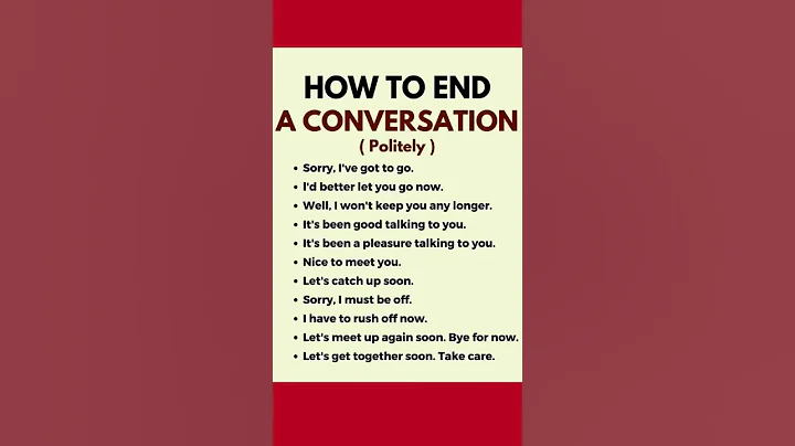 How to End a Conversation ( Politely) #shorts #learnenglish #spokenenglish