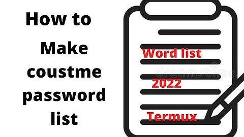 how to make word list custom password list